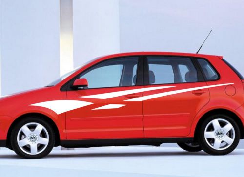 Car decal vinyl graphics body stickers side decals racing stripe for polo #168