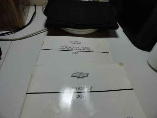 2007 07 chevrolet chevy uplander owners manual, owner's guide book with case