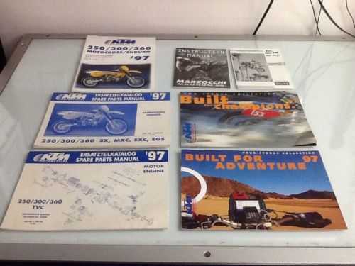 1997 ktm 250 300 360 owners manual kit with bag - 7 original manuals - very rare