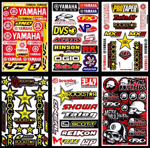 Yamaha motorcycle dirt bike turning moto autocollant skull vinyl decals stickers