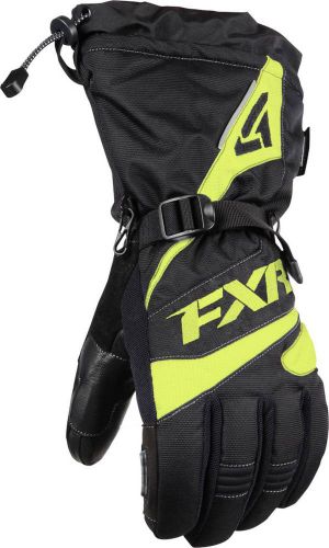 New fxr-snow fuel adult waterproof gloves, black/hi-vis-yellow, 2xl/xxl