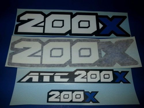 Honda atc 200x 4 pc decal sticker emblem 0em trx 1983 1984 1985 1986 1987