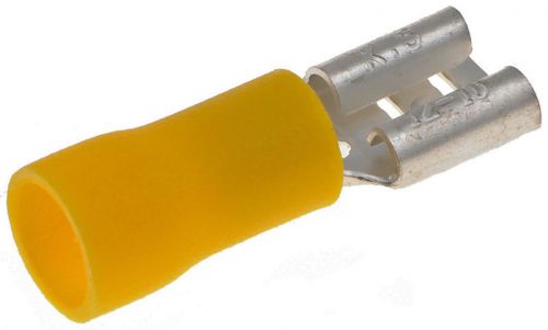 12-10 gauge female quick disconnect, .250 in., yellow - dorman# 85488