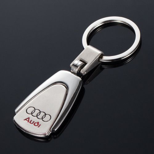 Car logo keychains audi logo key chains gold alloy car accessories kw273