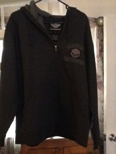 Mens harley davidson zip up hoodie large