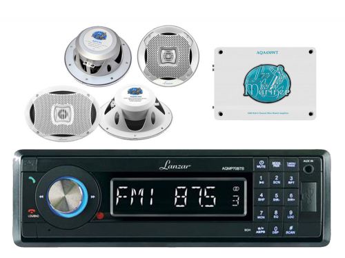 Aqmp70btb lanzar yacht radio w/sd/mmc/usb+boat speakers+2-way speakers+amplifier