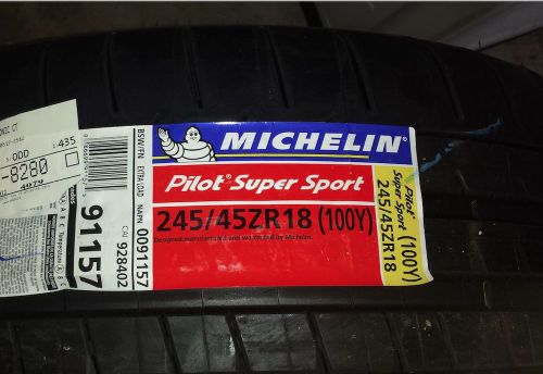 2 new 245/45-r18 michelin pilot super sport tires - 100y