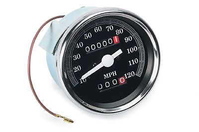 Fxe speedometer oem 67020-73 120 mph black faced harley fxe 1973-85 shovelheads