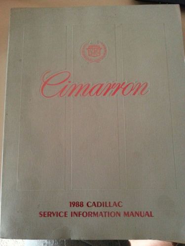 1988 cadillac cimarron service information repair manual oem