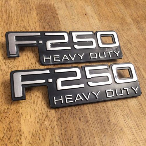 1992-1997 ford f-250 &#034;heavy duty&#034; oem emblem badge decal set,