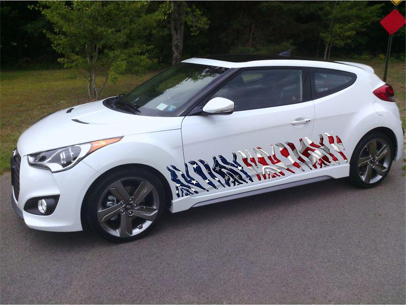 Car truck side decals usa flag stripes vehicle vinyl graphics 6ft and up #b888