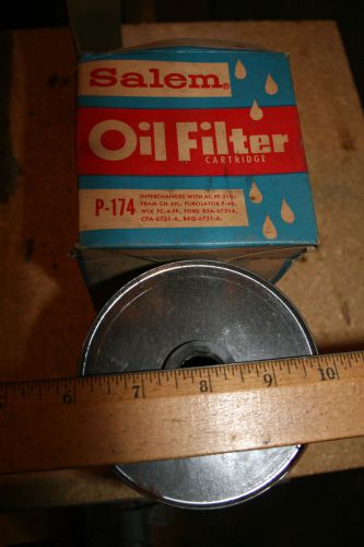 Vintage auto oil filter; salem p174: ford/merc v8 54-57, 6 cyl 52-57, lincoln 52