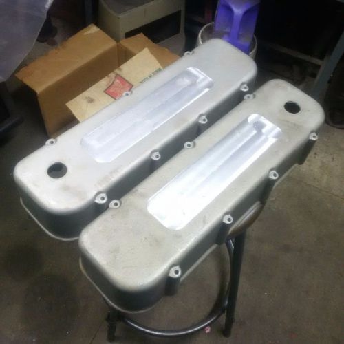 Tall cast aluminum  big block chevy valve covers. logo machined off