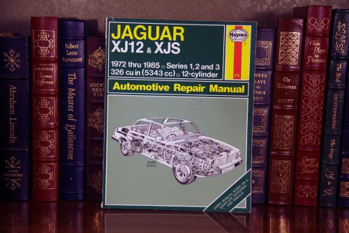 Jaguar xj12 &amp; xjs haynes repair manual 1972-1985