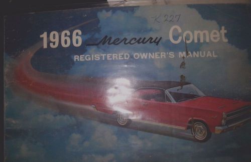 1966 mercury comet  original owners manual