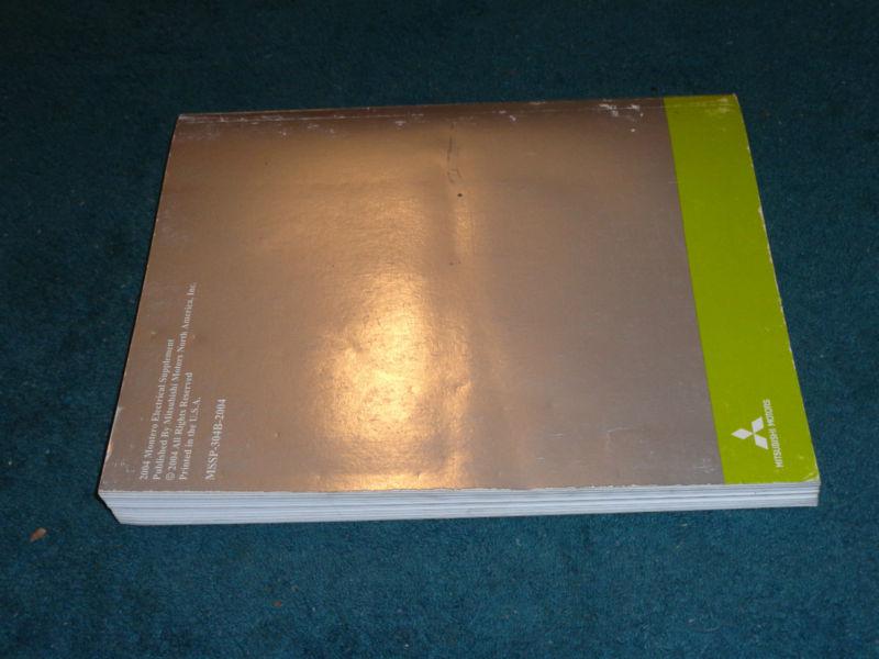 2004 MITSUBISHI MONTERO ELECTRICAL SHOP MANUAL / ORIGINAL SERVICE BOOK, US $24.50, image 4