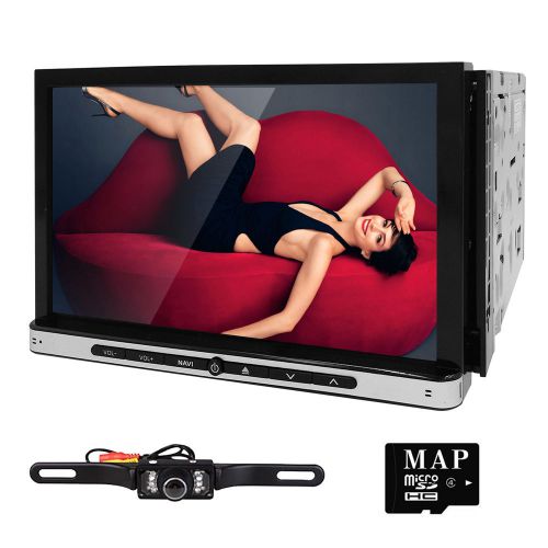 Double 2din 7" android 4.4 car stereo dvd radio receiver gps wifi 3g ipod bt+cam
