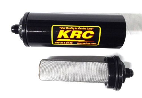 Krc-4706bk, short stainless steel fuel filter, black anodized, 100 absolute