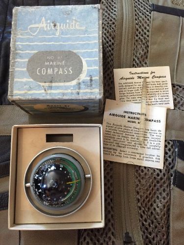 Vintage airguide no. 87 marine compass w/original box and paperwork