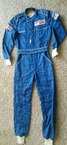 Vintage sparco racing suit karting. full body racewear. &#034;cauduro racing&#034; sz 46
