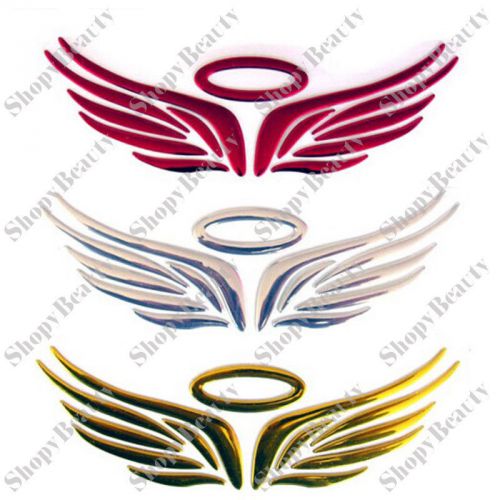 1 hawk eagle wing car sticker decal badge emblem silver red gold pvc plastic