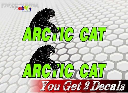 2 arctic cat swiping 28" vinyl truck decals snowmobile sled trailer graphics