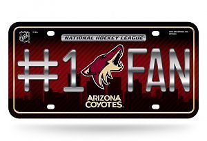 Arizona coyotes #1 fan metal license plate