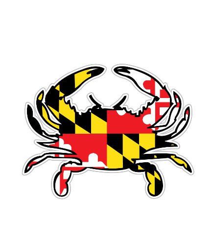 Maryland crab flag vinyl sticker decal bumper united states usa america