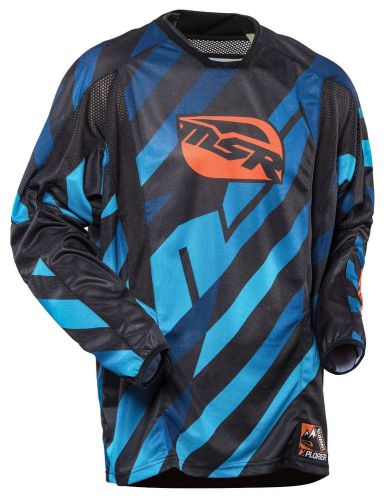 Msr racing xplorer ascent men's off-road motorcycle jersey - black/blue / large