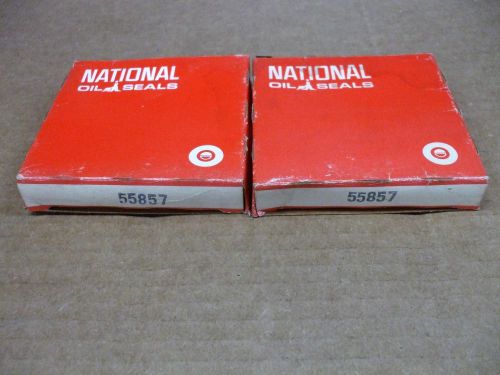 Nos 55857 (ford # b4j1145a) national oil seals-older ford truck-lot of 2 pcs.