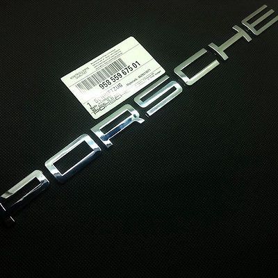 Porsche 911 gts nameplate rear emblem silver metal logo emblem