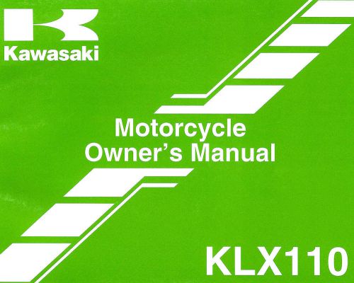 2004 kawasaki klx110 motocross motorcycle owners manual -klx 110 a3--kawasaki