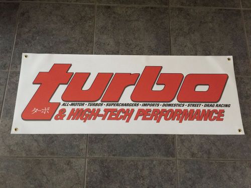 Turbo magazine banner sign wall garage performance jdm import domestic car truck