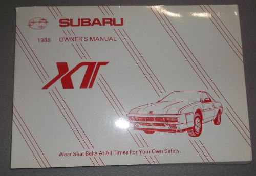 1988 subaru xt owners manual