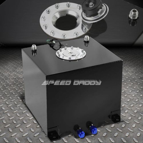 5 gallon/18.8l black coat aluminum racing/drift fuel cell tank+cap+level sender