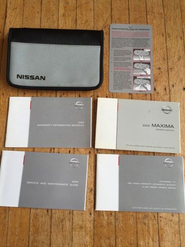 2004 nissan maxima owner&#039;s manual with case