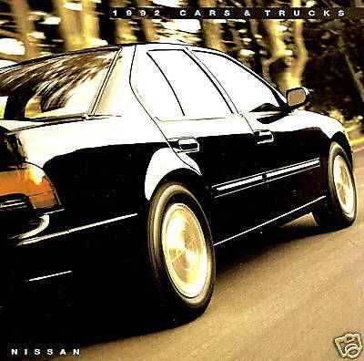 1992 nissan brochure -300zx-240sx-maxima-nx-pickup-pathfinder-stanza-sentra