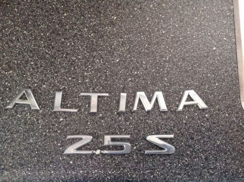 Nissan altima 2.5 s chrome trunk emblem set letters back rear hatch door