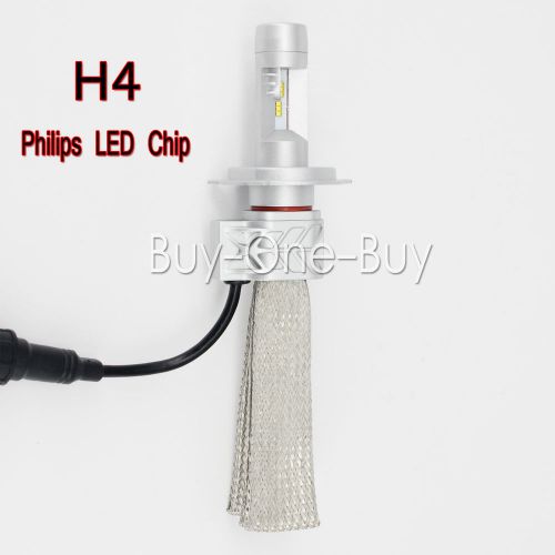 Auto h4 philip lumileds led headlight bulb conversion kit 80w 8000lm dc12v-24v
