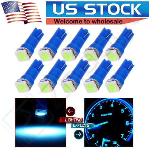 10x t5 ice blue 5050 instrument dashboard gauge mini wedge bulb light for ford