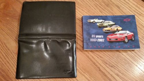 2002 02 35th chevy camaro z28 5.7l convertible t-tops gm owners manual case nice