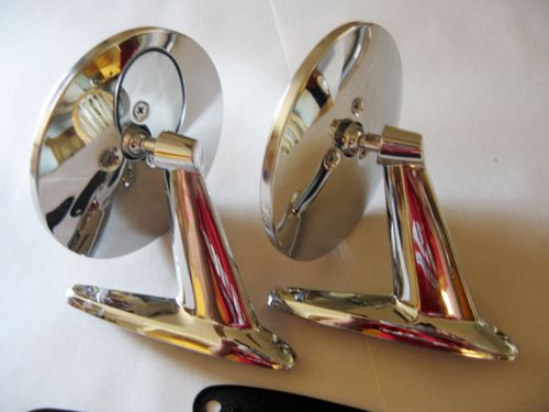 Olds universal heavy duty exterior door mount rear view mirror w/ gasket