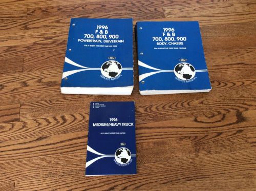 1996 ford f &amp; b 700 800 900 service repair shop manual set