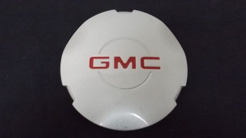 Gmc sierra yukon oem wheel center cap sparkle silver finish red logo 15712386