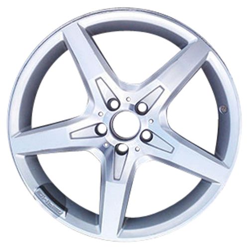 Oem reman 19x8.5 alloy wheel front med silver painted with machined face-85283
