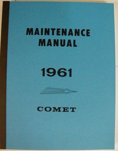 1961 mercury comet shop service repair maintenance manual