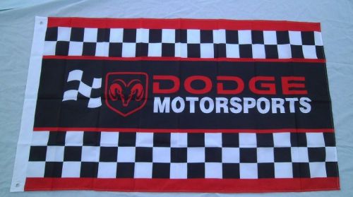 Dodge motorsports ram mopar racing checkered flag 3' x 5' banner