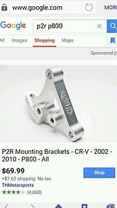 New p2r honda crv k24 bracket k swap p800