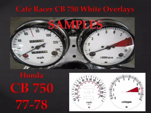Honda cb750  750 overlay cafe racer gauge face decal applique mph dial clocks