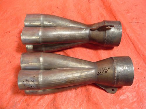 Pair stainless merge collectors 4 to 1 schoenfeld dynatech howe dynomax headers